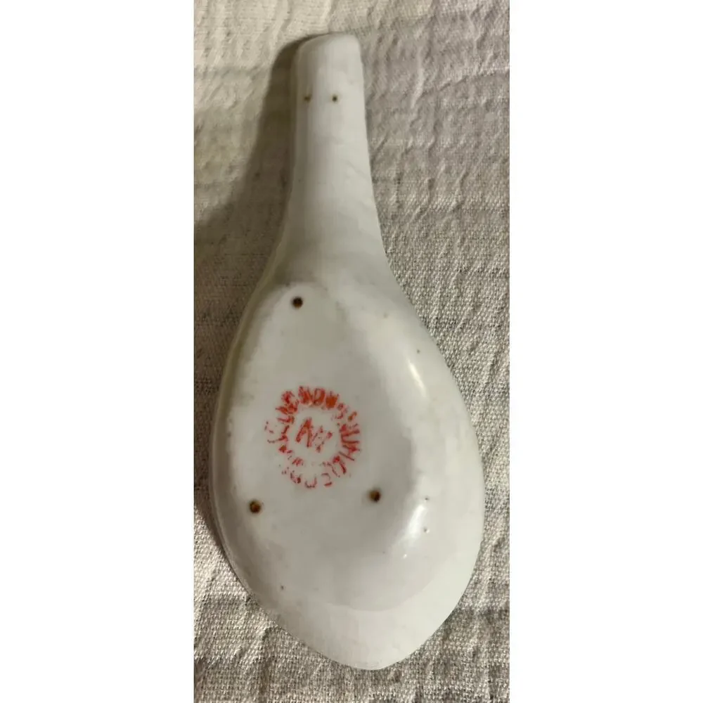 Vintage, Chinese, Porcelain Bowl with Spoon
